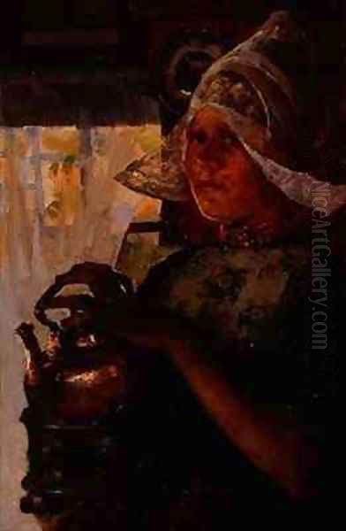 Betje a Dutch Girl Oil Painting by Elizabeth Stanhope Forbes