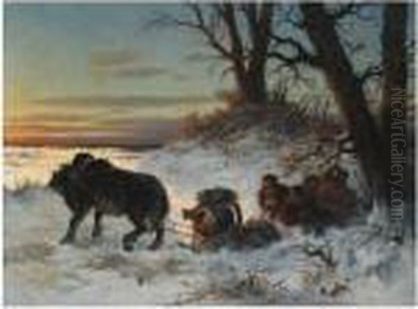 A Difficult Journey Oil Painting by Nikolai Egorovich Sverchkov