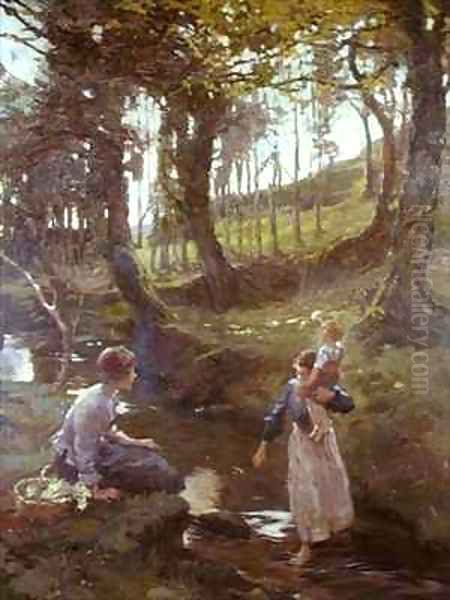 The Primrose Wood Oil Painting by Elizabeth Stanhope Forbes