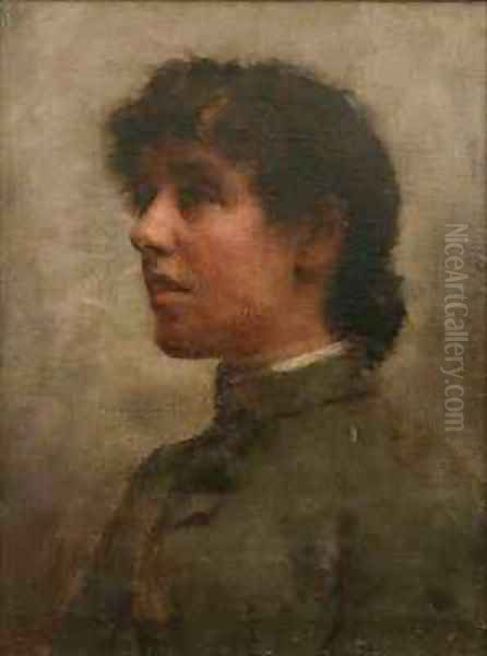 Portrait of Elizabeth Forbes the Artists Wife Oil Painting by Elizabeth Stanhope Forbes