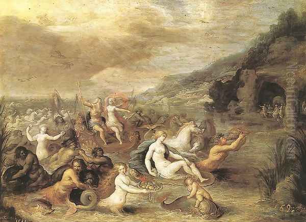 Triumph of Amphitrite Oil Painting by Frans the younger Francken