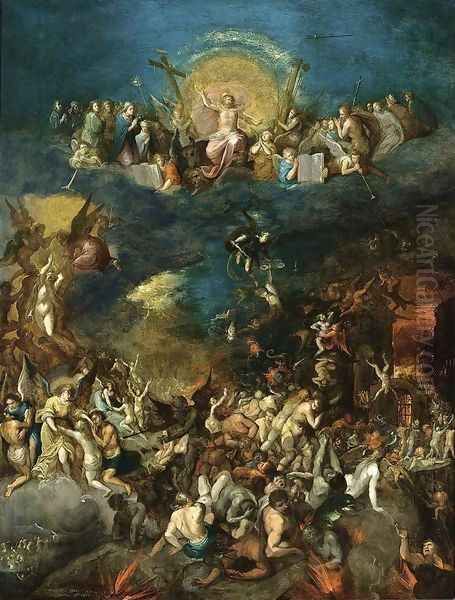 The Last Judgement 1606 Oil Painting by Frans the younger Francken