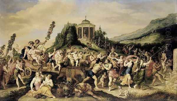 Triumph of Bacchus Oil Painting by Frans the younger Francken