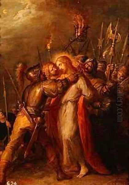 Jesus Taken Prisoner Oil Painting by Frans the younger Francken