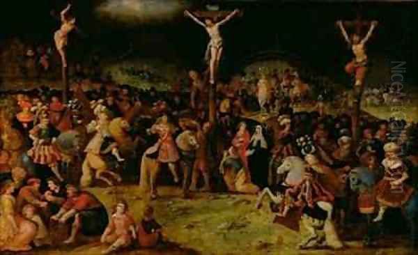 The Crucifixion Oil Painting by Frans the younger Francken