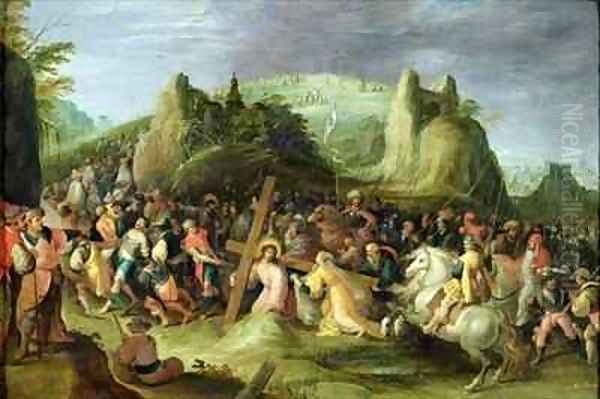 Christ on the Road to Calvary Oil Painting by Frans the younger Francken