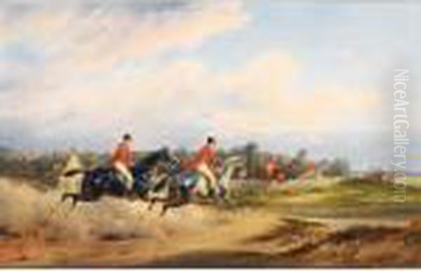 La Chasse A Courre Oil Painting by Edouard Bernard Swebach