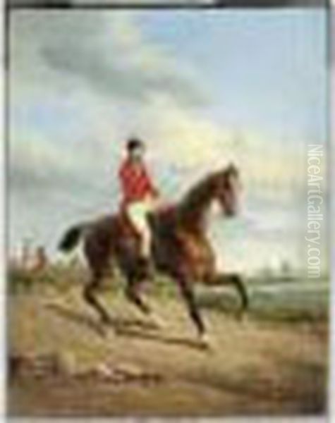 Cavalier Oil Painting by Edouard Bernard Swebach