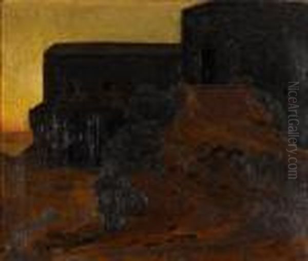 Det Fordoldas Hus - Rom Oil Painting by Pelle Swedlund