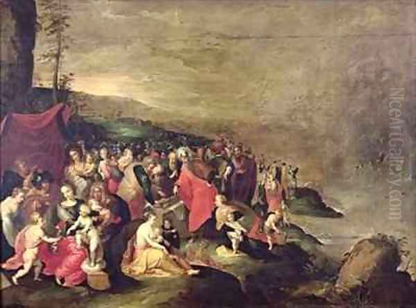 The Crossing of the Red Sea Oil Painting by Frans the younger Francken