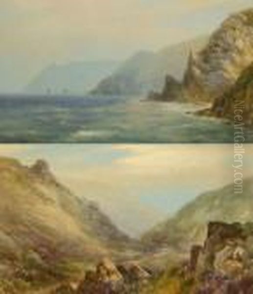 West Country Coastal And Moorland Subjects Oil Painting by Walter Henry Sweet