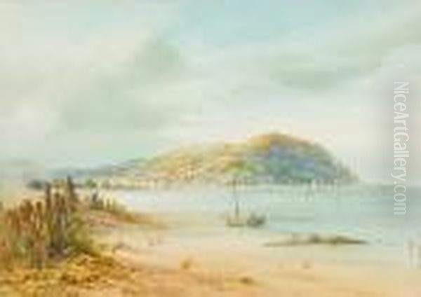 Coastal Landscape, Thought To Beminehead Oil Painting by Walter Henry Sweet