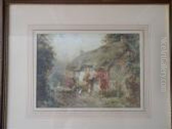 Bickleigh,devon Oil Painting by Walter Henry Sweet