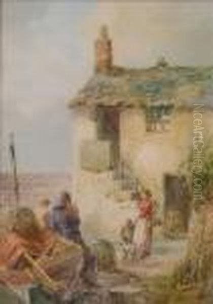 'fisherman'scottage' Oil Painting by Walter Henry Sweet