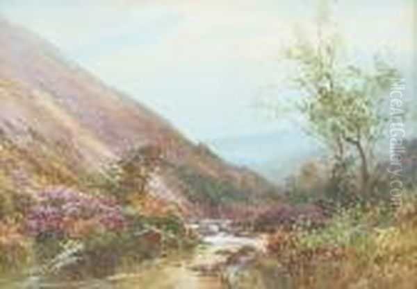 Badgworthy Water, Exmoor Oil Painting by Walter Henry Sweet