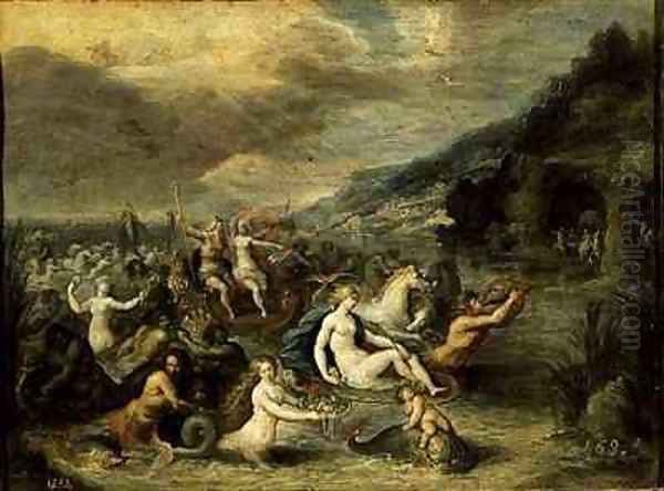 The Triumph of Amphitrite Oil Painting by Frans the younger Francken