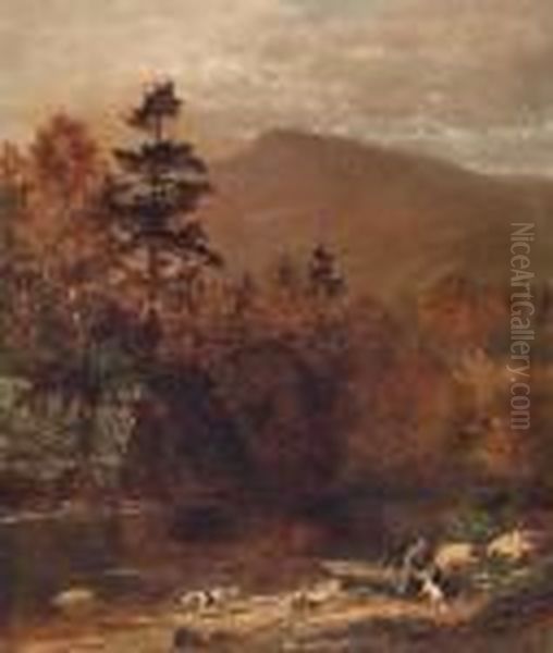 Peabody River Oil Painting by James Brade Sword