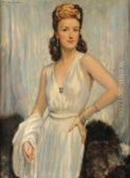 Portrait D'une Elegante Oil Painting by Philippe Swyncop