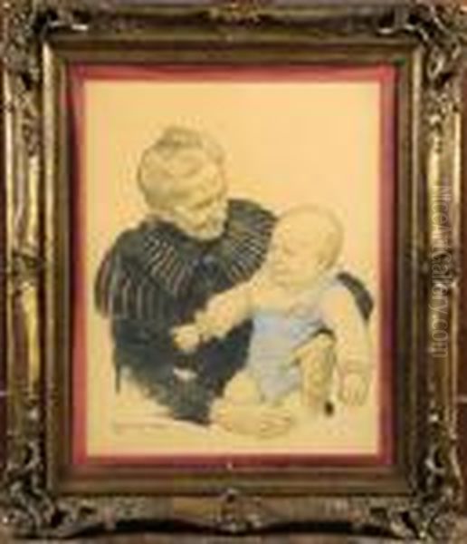 Mere Et Enfant Oil Painting by Philippe Swyncop