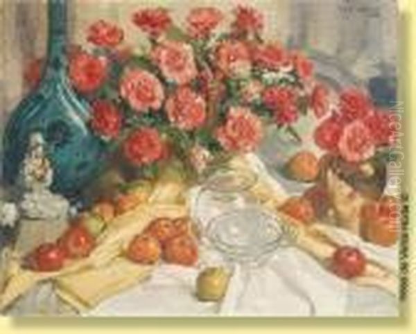 Composition Aux Pommes Oil Painting by Philippe Swyncop