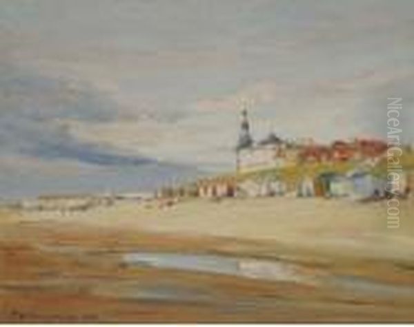 Beach Scene Oil Painting by Philippe Swyncop