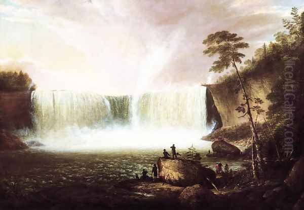 View of Niagara Falls (no.1) Oil Painting by Alvan Fisher