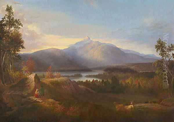 Chocorua Peak, Pond and Adjacent Scenery Oil Painting by Alvan Fisher