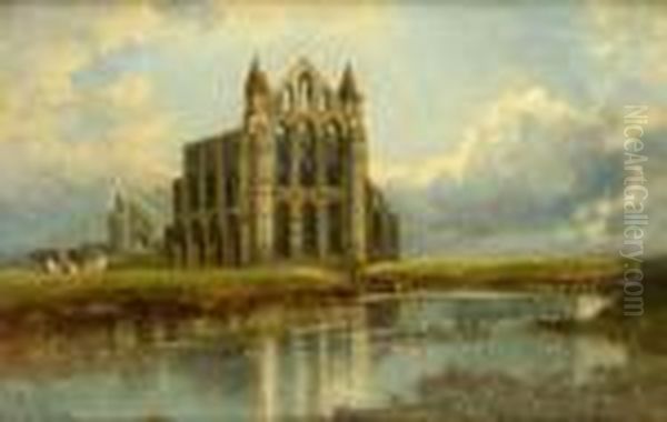 Whitby Abbey Oil Painting by John Syer