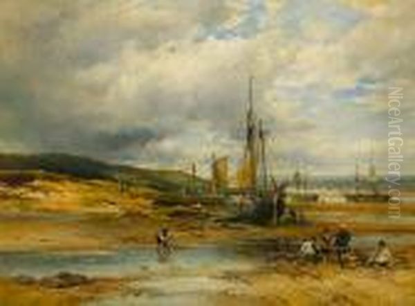 Low Tide Oil Painting by John Syer