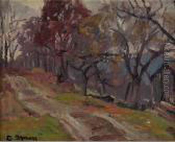 Autumn Landscape Oil Painting by George Gardner Symons