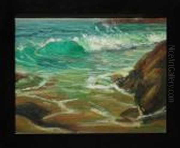 Breaking Waves Oil Painting by George Gardner Symons