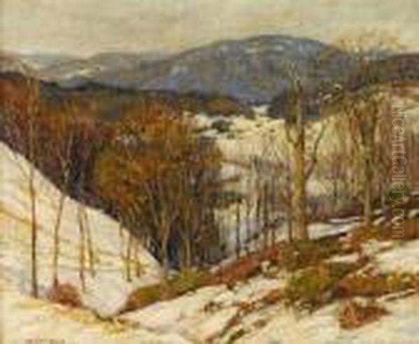 The Further Hills Seen Through A Veil Of Evening Light Oil Painting by George Gardner Symons