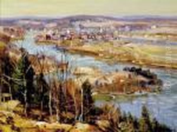 Connecticut River Oil Painting by George Gardner Symons