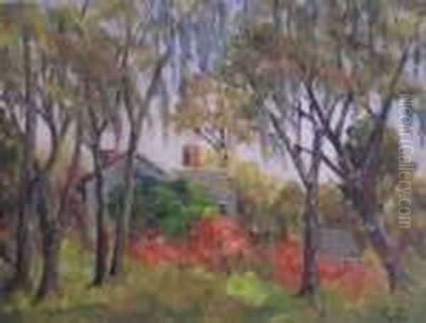 Country Home Oil Painting by George Gardner Symons