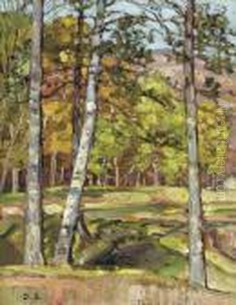 Spring Landscape Oil Painting by George Gardner Symons