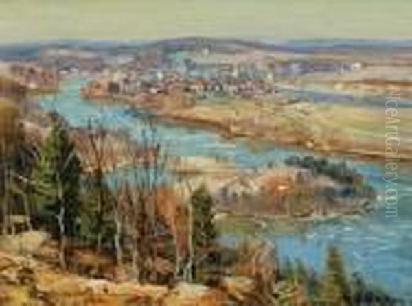 ''connecticut River'' Oil Painting by George Gardner Symons