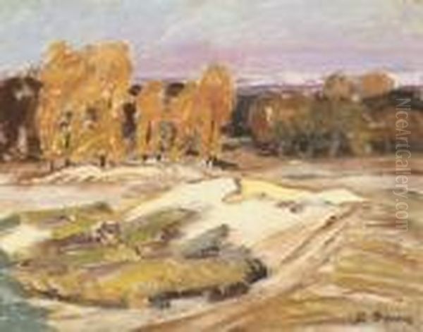 First Snow Oil Painting by George Gardner Symons