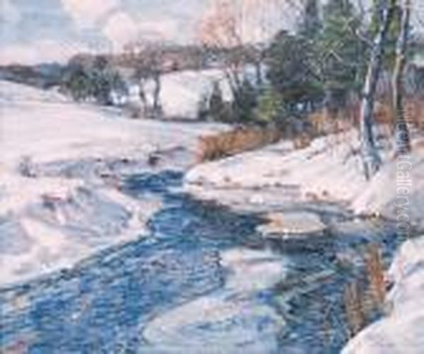 Winter Sunshine Oil Painting by George Gardner Symons