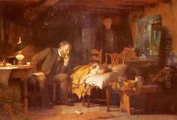 The Doctor Oil Painting by Sir Samuel Luke Fildes