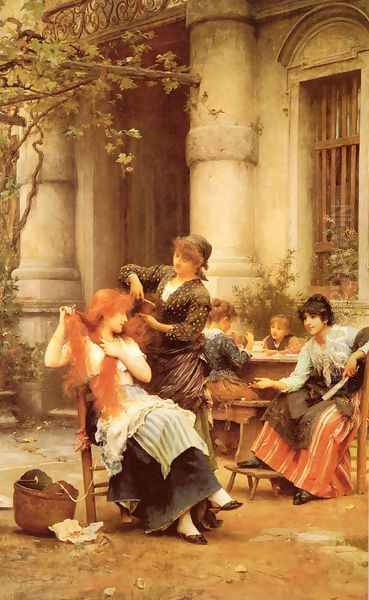 Alfresco Oil Painting by Sir Samuel Luke Fildes