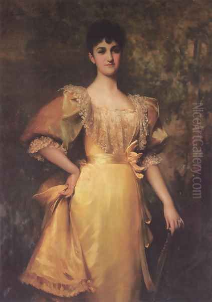 Mrs Pantia Ralli Oil Painting by Sir Samuel Luke Fildes