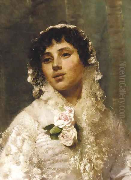 A Spanish beauty Oil Painting by Sir Samuel Luke Fildes