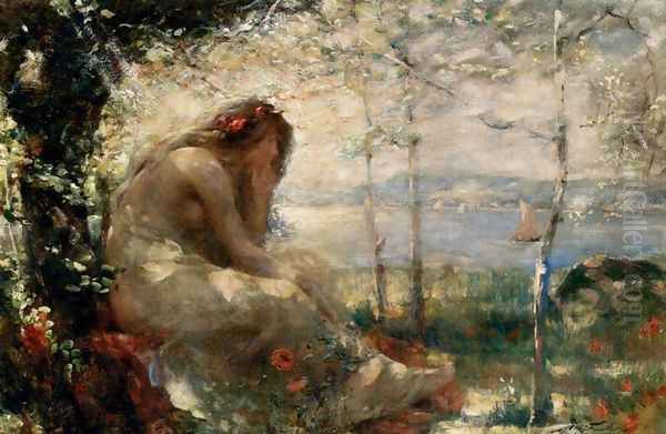 Dreaming Oil Painting by Robert Fowler