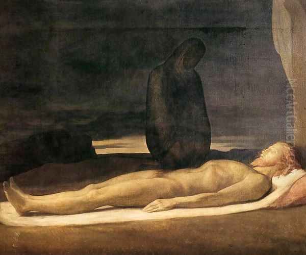 Pieta Oil Painting by Jean Hippolyte Flandrin