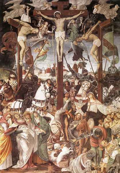 Crucifixion (Crocifissione) Oil Painting by Gaudenzio Ferrari