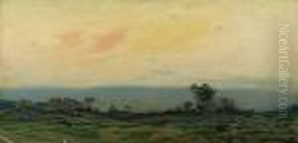 Deerfield After Sunset Oil Painting by Augustus Vincent Tack