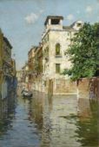 Canale A Venezia Oil Painting by Raffaele Tafuri