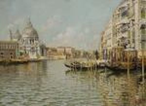 Veduta Del Canalgrande Oil Painting by Raffaele Tafuri