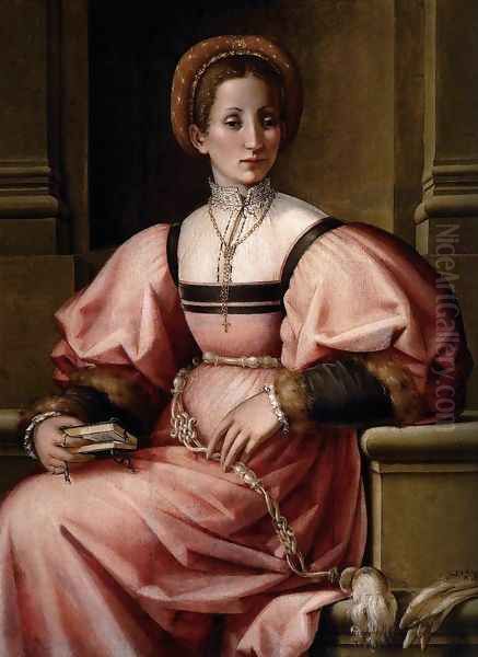 Portrait of a Lady 1530-35 Oil Painting by Pier Francesco Di Jacopo Foschi