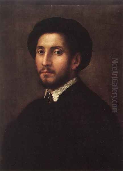 Portrait of a Man 1530s Oil Painting by Pier Francesco Di Jacopo Foschi